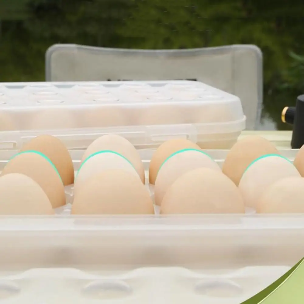 Durable Plastic 12/18 Grids Egg Tray Transparent Anti-collision Egg Storage Box with Lid Stackable Fridge Egg Organizer Kitchen 3