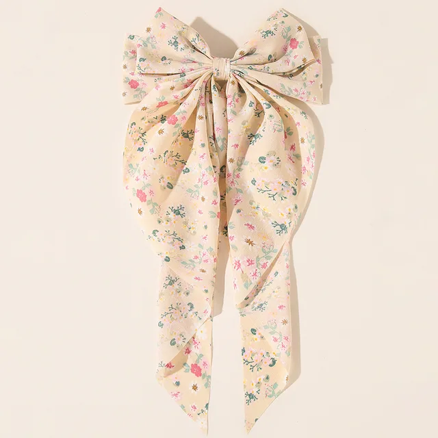 Solid Color Big Large Satin Bow Hairpins Barrettes For Women Girl Wedding Long Ribbon Korean Hair Clip Hairgrip Hair Accessories 4