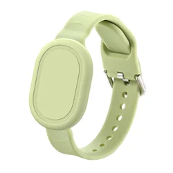 Kids Silicone Wrist Strap Case - Anti - Scratch Protective Bracelet Holder (Avocado green)