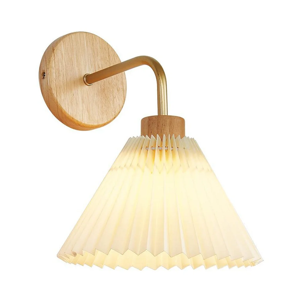 

Bathroom Wall Lights Lamp Sconce Fixture Pleated Chandelier for Entryway Plastic Modern