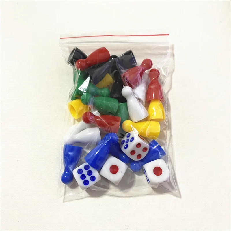 40pcs Human Shape Chess Pieces Board Game Pawns Plastic Game Pieces  Accessory 