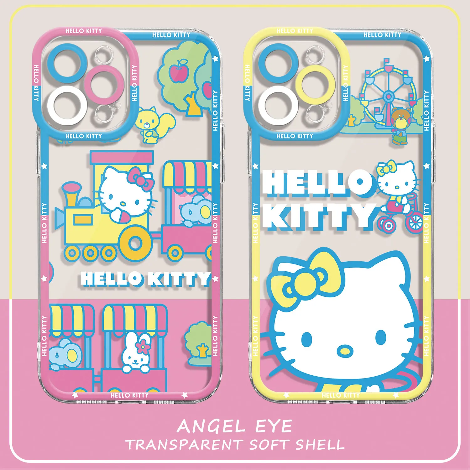 Custodia Morbida Trasparente Per Samsung Galaxy S21 S20Fe S10 S23 Ultra S20 Plus S22 Plus Note 10 Plus Hello Kitty Cartoon Cover Capa