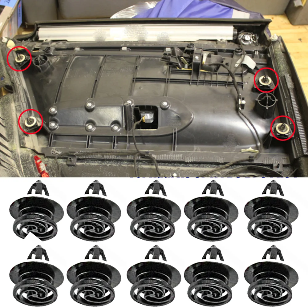 10Pcs Car Door Card Trim Panel Front Interior Fastener Modanatura Clip Holder Accessori Per Audi A6 C6/4F 2004 2005 2006 - 2011