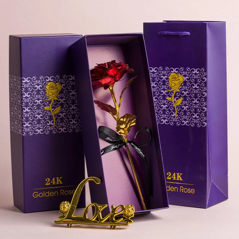 Luxurious 24k Gold-Plated Rose with Elegant Gift Box