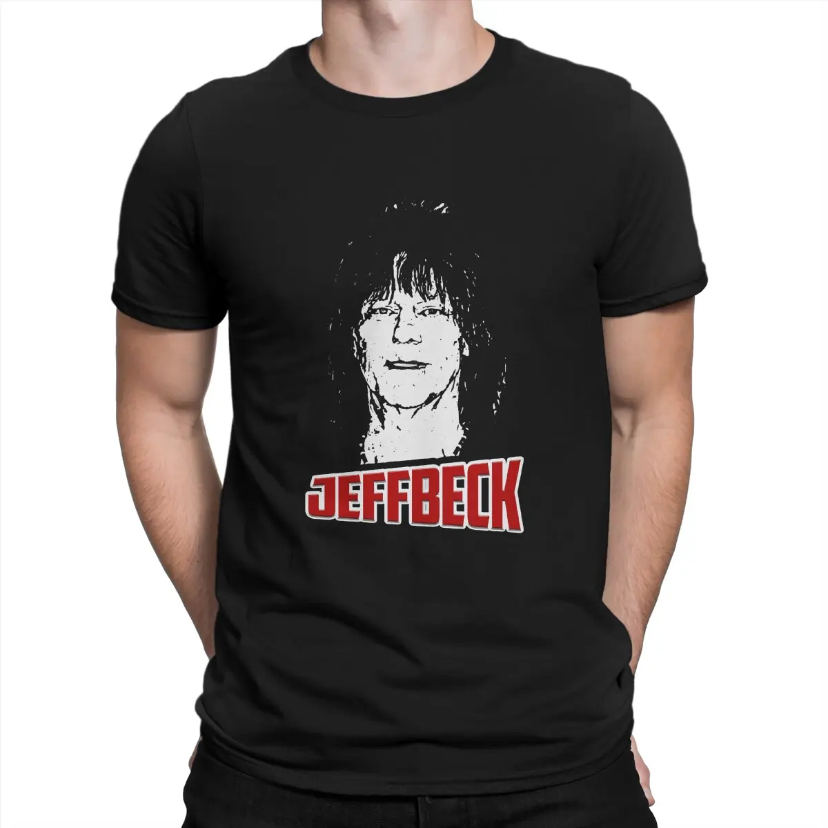 

Jeffbeck Men T Shirt The Yardbirds Vintage Tee Shirt Short Sleeve Crew Neck T-Shirt Pure Cotton Printed Clothing