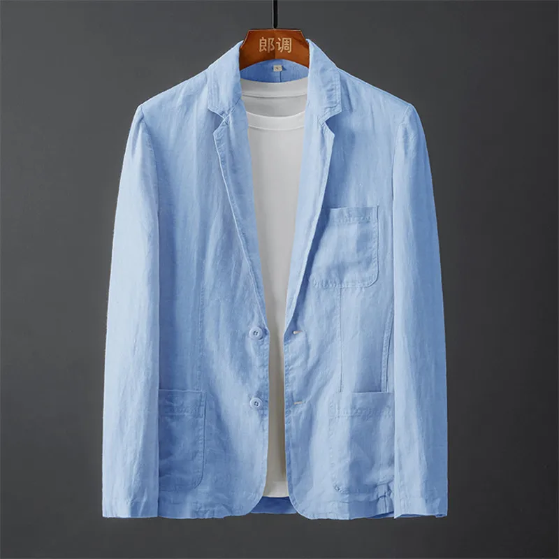 Men's Blazer Jacket Spring Summer Solid Slim Casual Business Thin Terno Masculino Breathable Suit Coat Male Korean Fashion