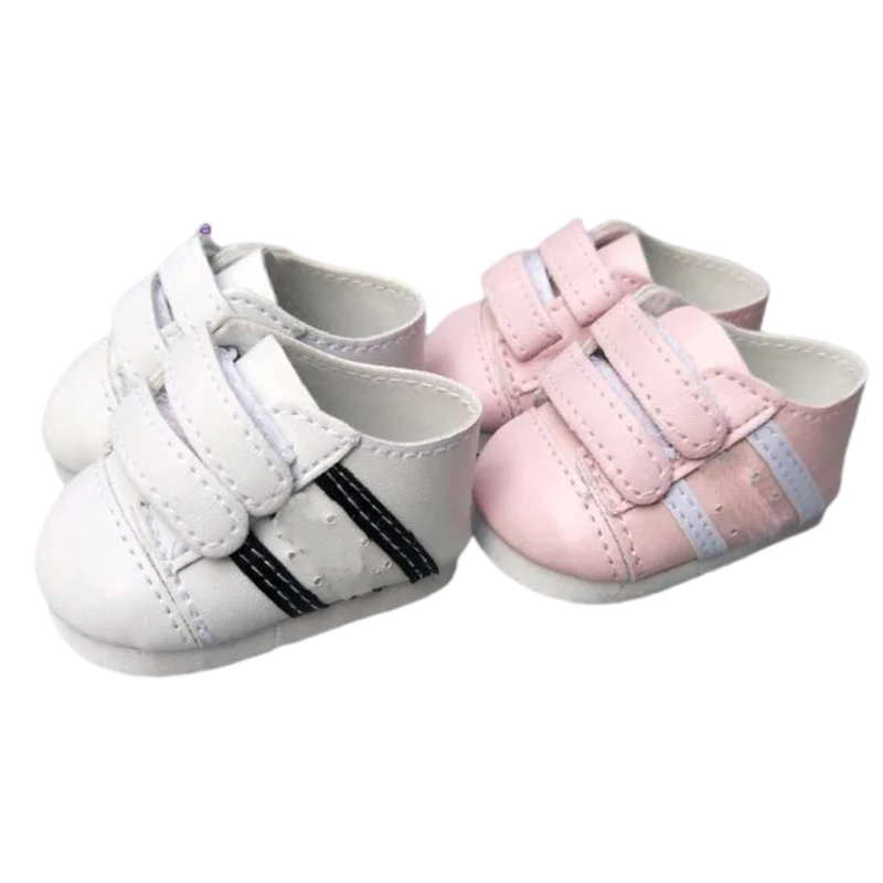 For 40 Cm Bebe Doll Shoes Sneackers Fits for 18 Inch Girl Doll Sport Shoes Baby New Born Doll Accessories