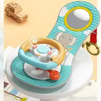 Baby Car Steering Wheel Toy Adjustable Interactive Games Driver Training Simulation Driving for Car Back Seat Batteries Powered 1