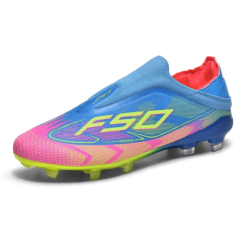 F50 Men Women Football Shoes Ultralight Outdoor Turf Unisex Soccer Shoes Match Non Slip Resistant Original Football Field Boots