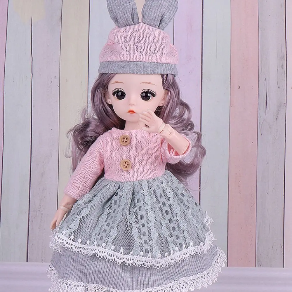 Langes Haar, 30 cm, Bjd mit Kleidung und Perücke, Make-up, hoher Absatz, Prinzessin, Anzieh-BJD-Puppen, niedliche Kugelgelenke – Detail 2