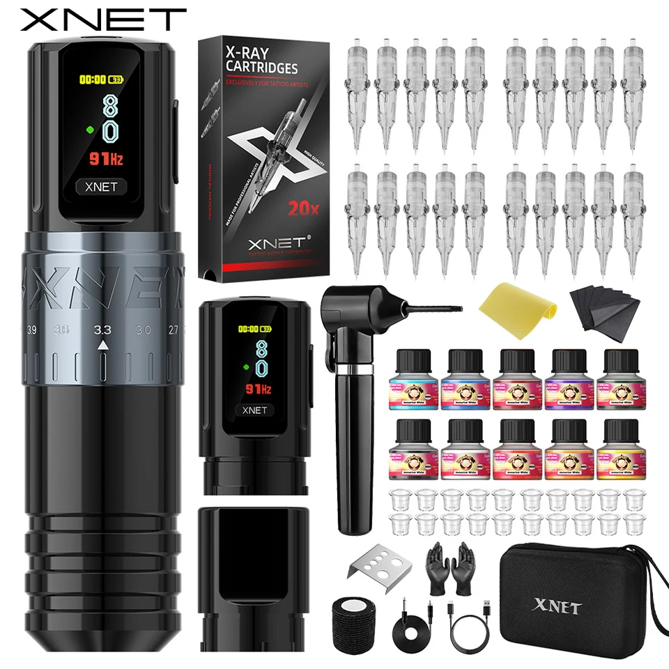 XNET Vipera Wireless Tattoo Machine Kit Adjustable Stroke