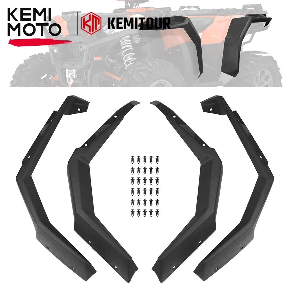 KEMIMOTO Heavy-Duty Extended Mud Flaps Front Rear #2882455 Compatible with Polaris Sportsman 850 XP 1000 2017-2023 Fender Flares