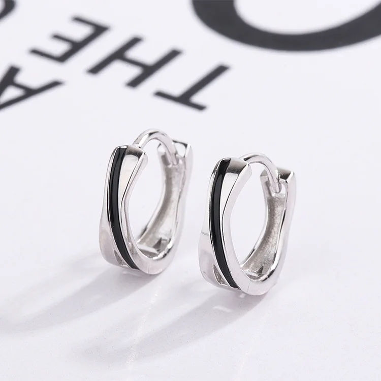 

Серьги-кольца мужские из серебра 925 пробы в стиле хип-хоп