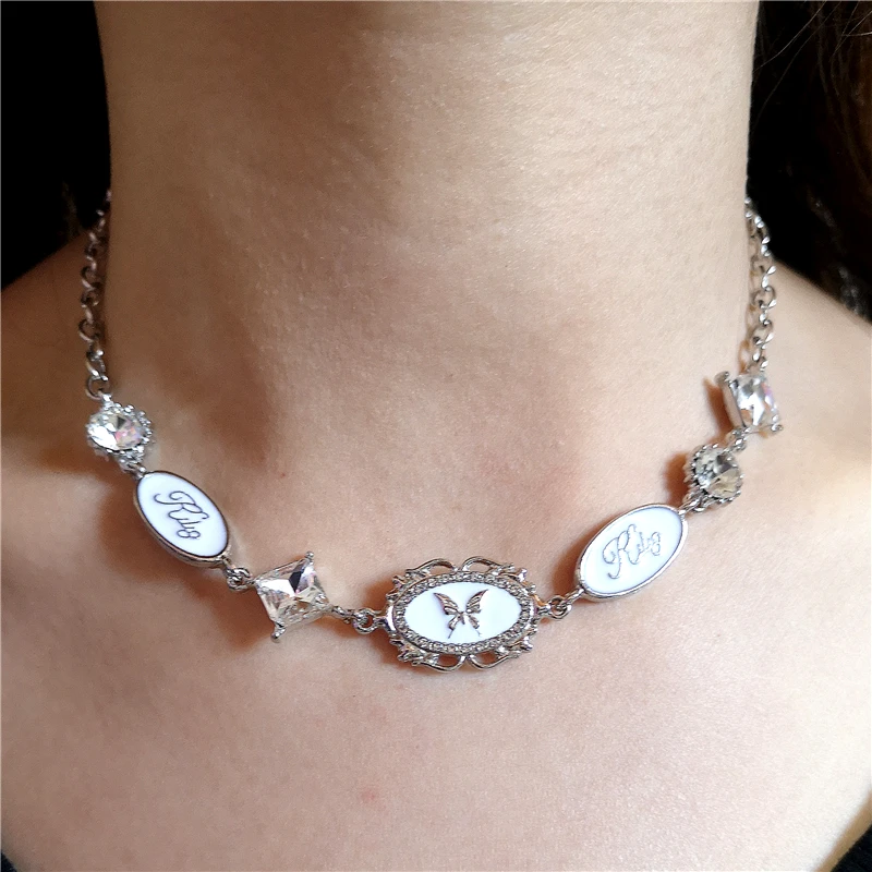 Collier étoile Argenté Style Y2K/Grunge - Avec Bracelet Assorti - Bijou Vintage Emo Pour Femmes Et Filles - Idéal Cadeau Tendance