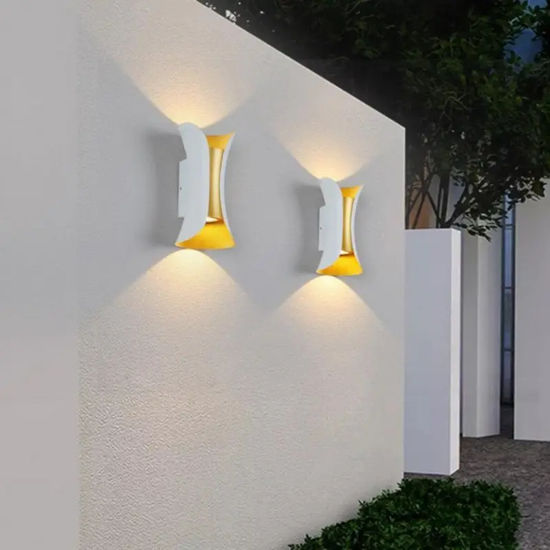 Simple Outdoor Small Waist Wall Lamp Outdoor Double Head Wall Lamp Light Luxury Indoor Stair Courtyard Bedside Bedroom