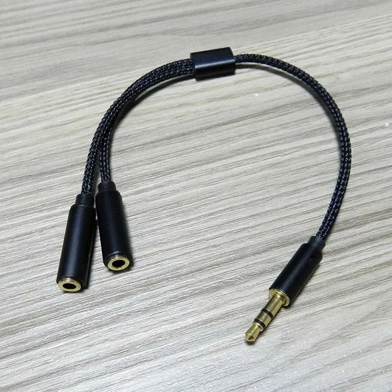 Earphone Jack Adapter 3.5mm Audio Splitter Y Jack 1 Male to 2 Female M/F 3.5mm Stereo Earphone Connector