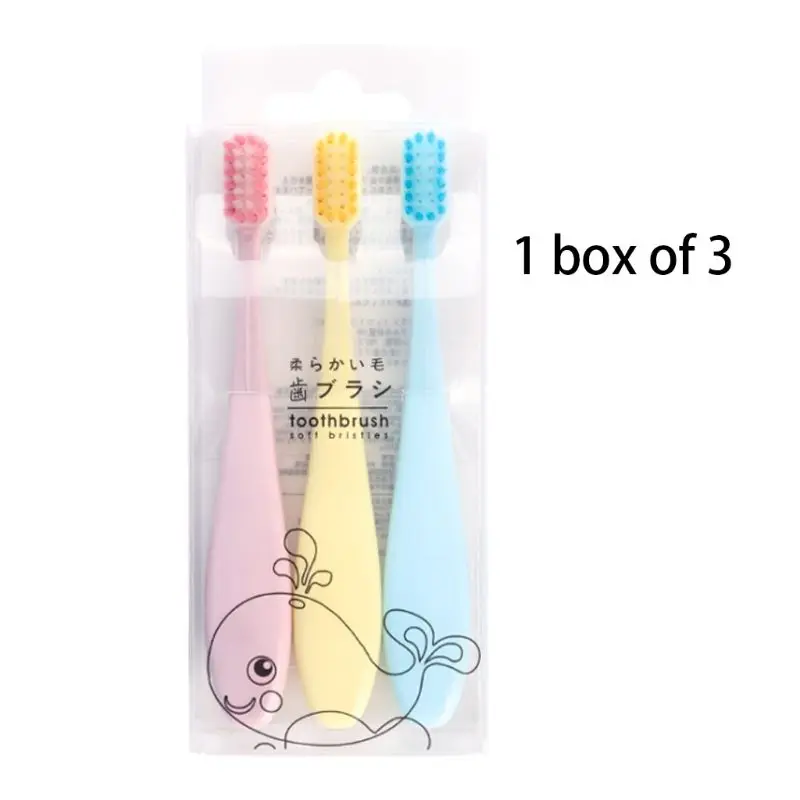 

3Pcs/Set Sweet Candy Color Children Toothbrush Non-Slip Fatty Handle Small for H