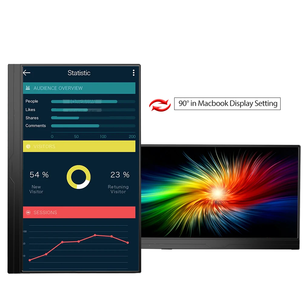 BOLINIA 15.6 ġ ġ ũ ޴  1080P FHD IPS  ÷ USB-C ȭ HDR/Ŀ/̴ HDMI