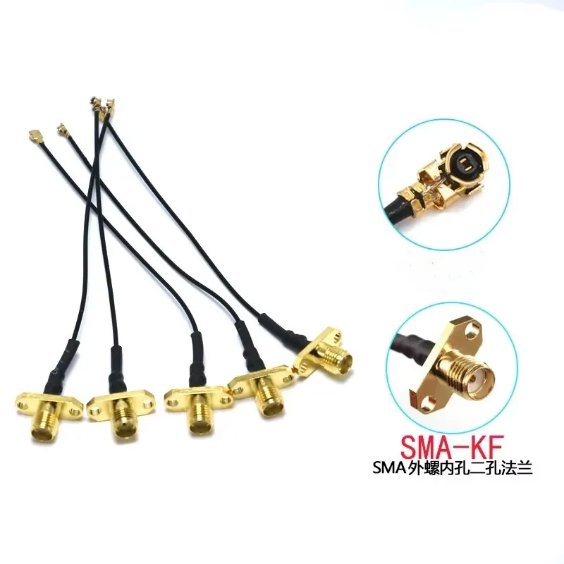 Câble IPX à SMA-K 2K pour FPV, longueur 15 cm, vue détaillée des connecteurs.