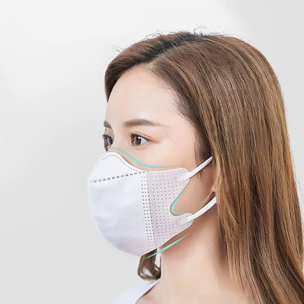 Disposable Earloop Bule Black White Mouth Mask Three-layer Breathable Adult Dust Mask Non-Woven Security