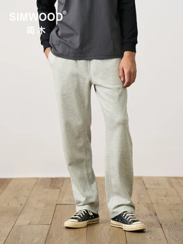 SIMWOOD 2025 Estate Autunno Nuovo Allentato Dritto Jogger Pantaloni Da Uomo 340gsm di Colore Solido Attivo Allenamento Atletico Pantaloni Della Tuta 1