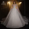Luxury Beaded Wedding Dress Bolero Sleeveless Ball Gown Court Train Princess Bride SwanSarah R154 customized Vestido De Novia 1