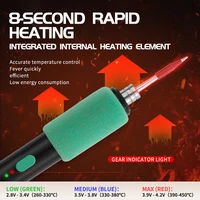 LF USB Soldering iron 8W 3-levels Adjust temperature Li battery charge soldering iron Welding Set DIY Home Repair solder set - Image 5