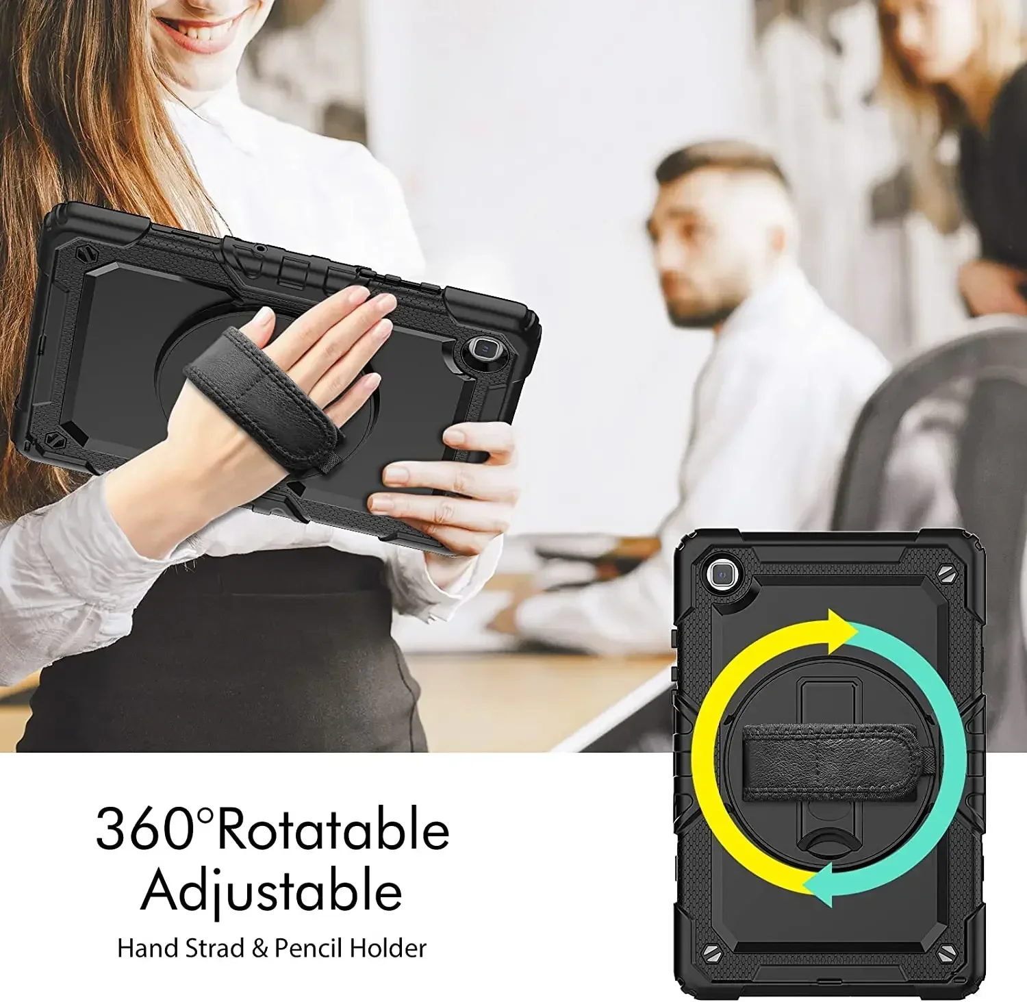 Capa para Tablet com Alça Capa para Samsung Galaxy Tab a8 10.5 Sm-x200 X205 X207 a9 Plus 11 a9 8.7 Kid Capa - Imagem 3