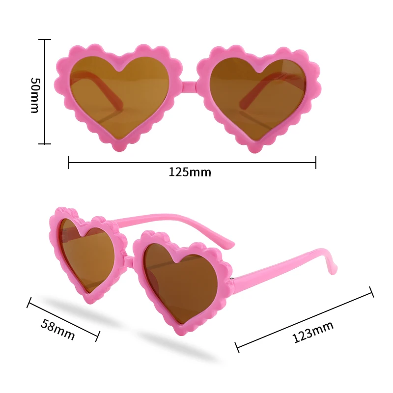 Kids Sunglasses Children Sunglasses Children Girls Polycarbonate Heart Shape Vintage UV400 Polarized Sunglasses