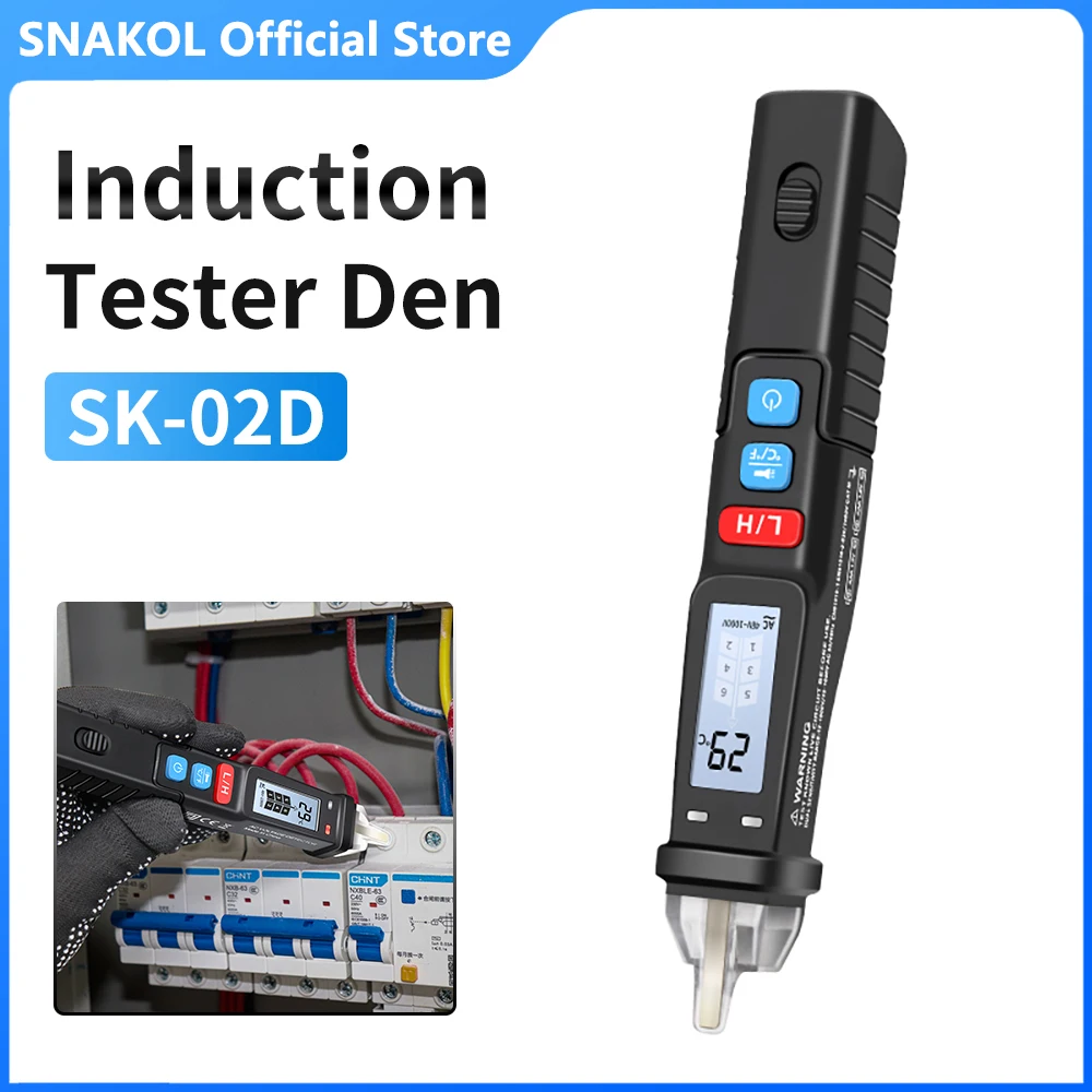 SNAKOL Non Contact Voltage Detector Tester Pen SK 02D, electrical tools voltage indicator smart breakpoint finder 48 1000V