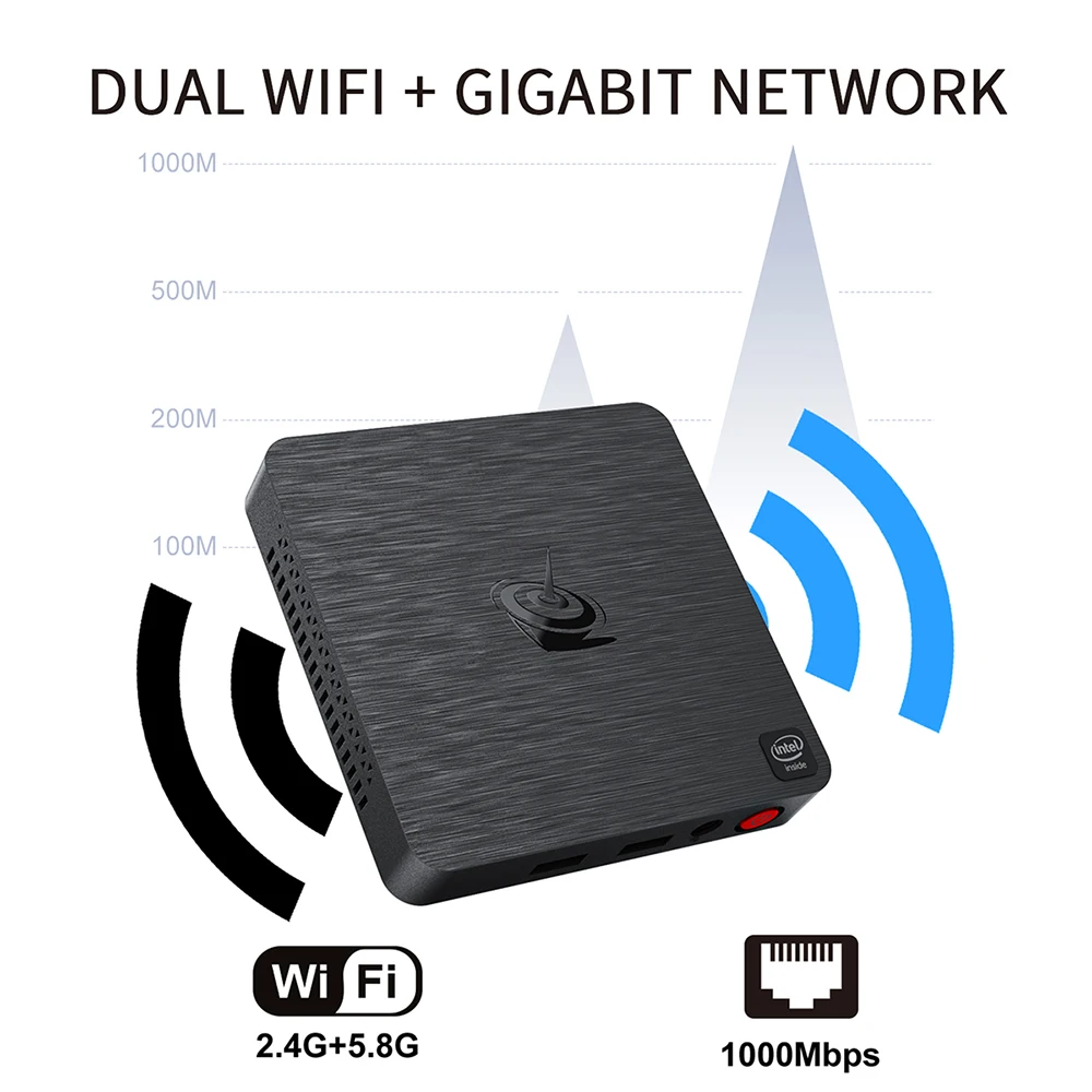 Beelink t4 Pro Mini pc Intel Celeron N3350 2.4ghz Windows 10 Pro Chave do Desktop 4gb 64gb 2.4 5.8ghz Wifi Bt4.0 4k Computador de Exibição - Imagem 4