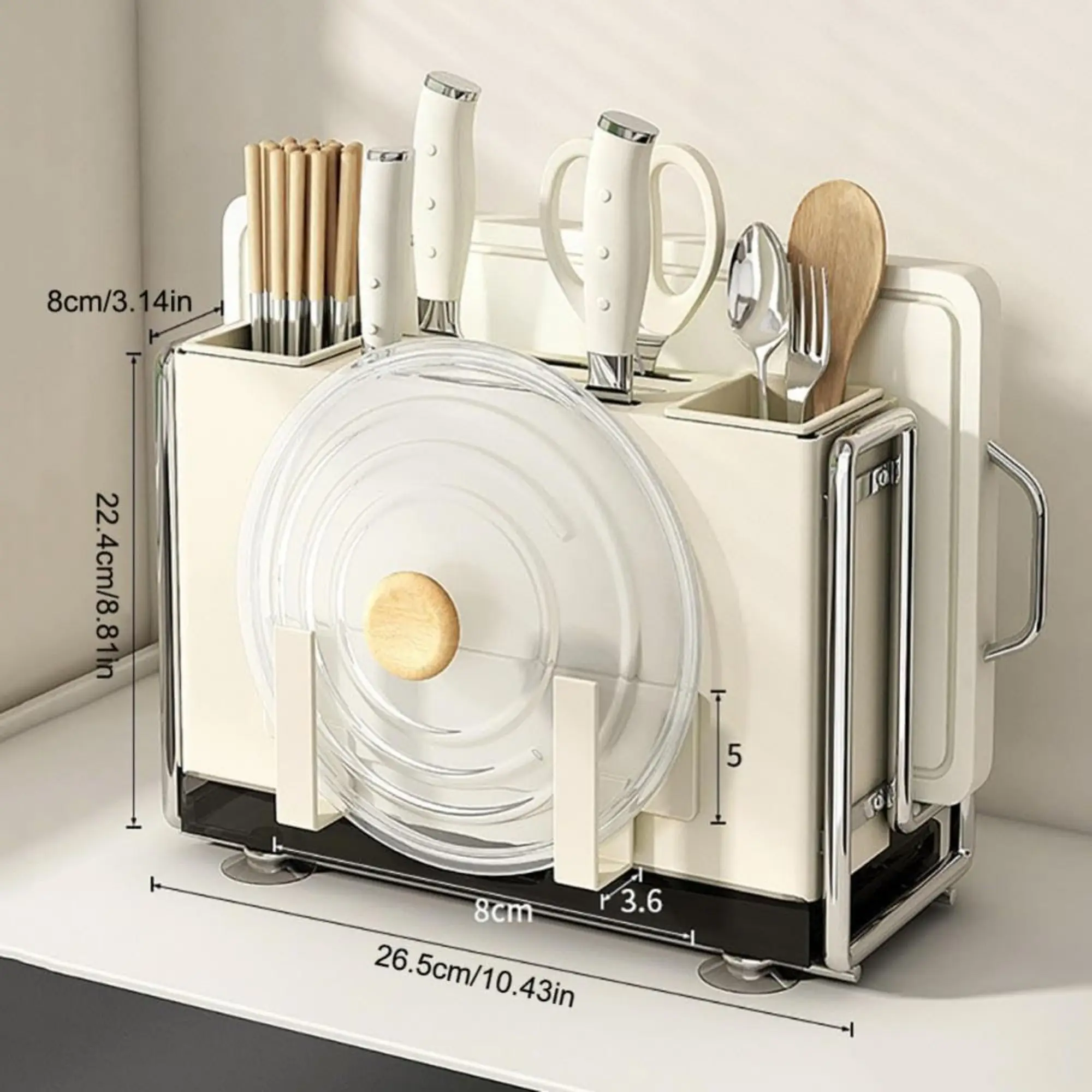 Knife holder universal storage rack magnetic chopstick cage cutting board cutting board knife storage rack 3