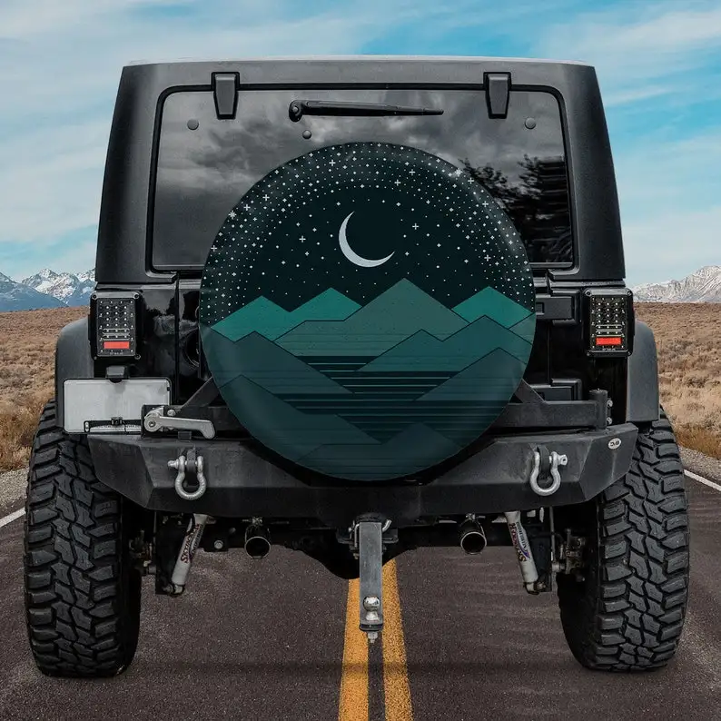 

The Mountains And The Stars Holiday tire spare SUV Tire Cover Spare Tire Cover Camper Funny Spare Tire Cover Father's Day Gift