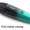 VGR V-906 Zero Gapped Ceramic Blade Professional Trimmer Machine for Men Full Metal DLC T-Blade Finishing Machine LED 9000RPM 6