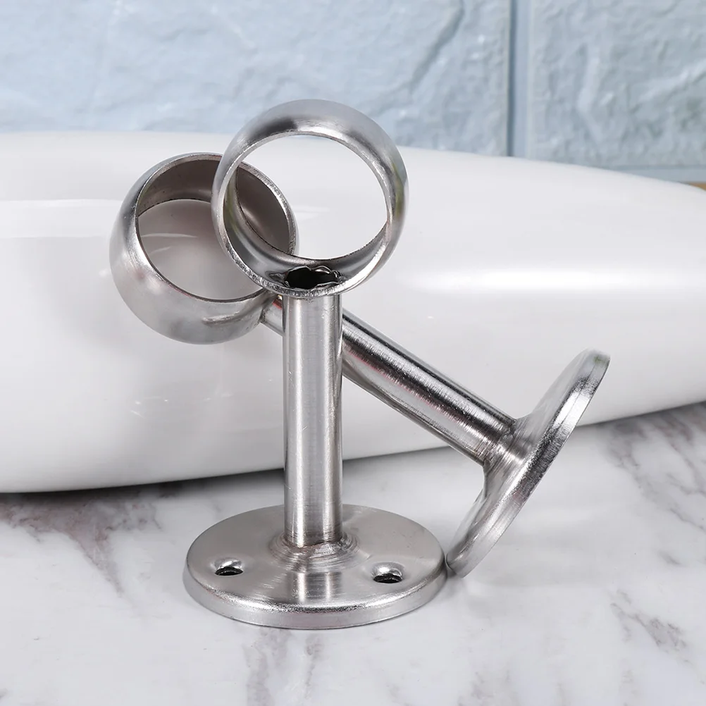 

6 Pcs Curtain Rod Holder Wardrobe Tube Curtain Armoire Closet Hanger Flange Seat Rail Support