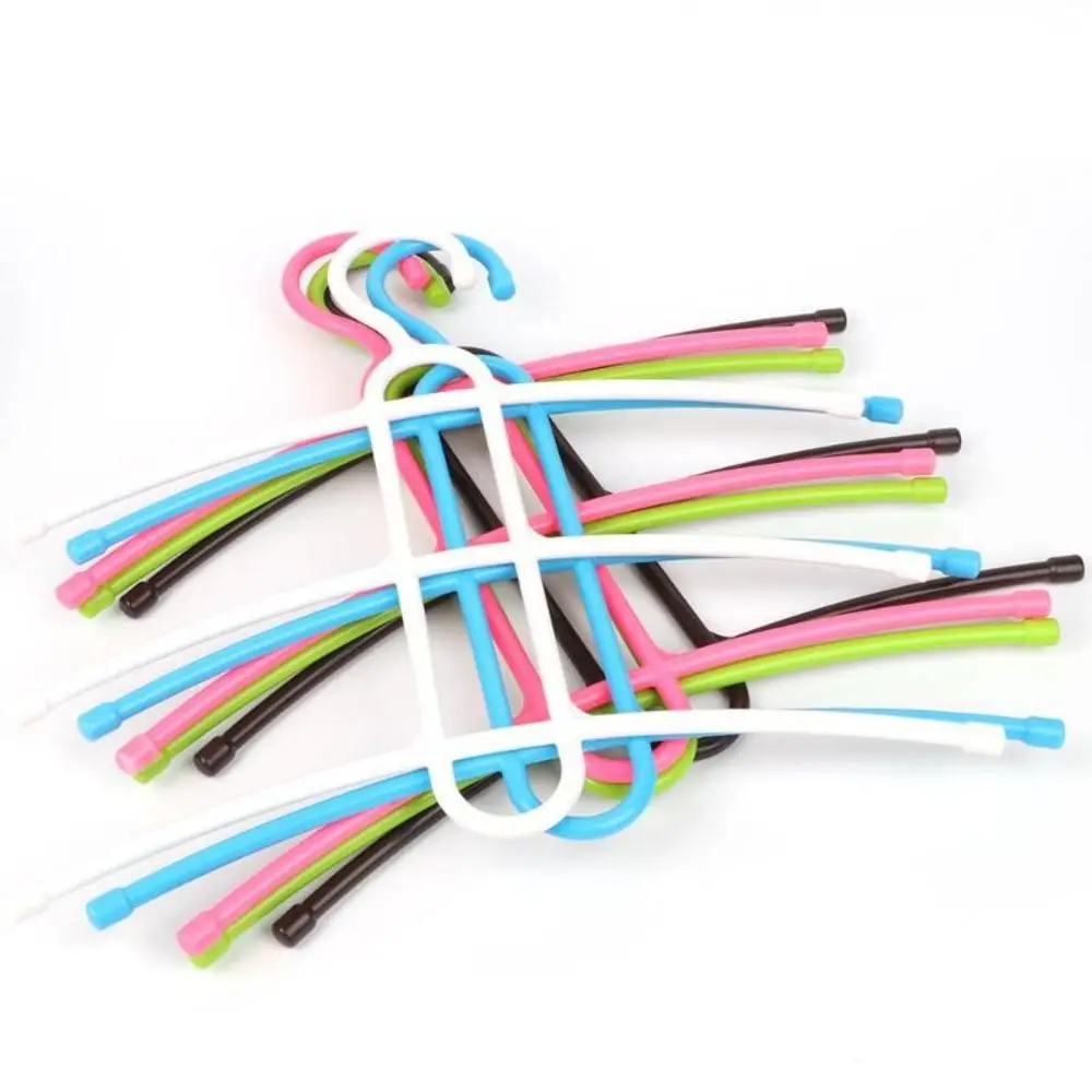 Plastic Fishbone 3 layer Multifunctional Clothes Hanger Wardrobe Clothes Hanger Anti-skid Plastic Clothes Rack 4