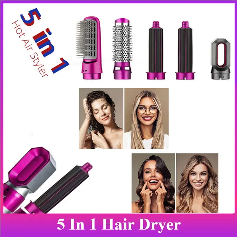 5 in 1 Hair Dryer Hot Comb Set Professional Curling Iron Hair Straightener Styling Tool for Dyson Airwrap hair dryer hair curler hair straightener hair iron
