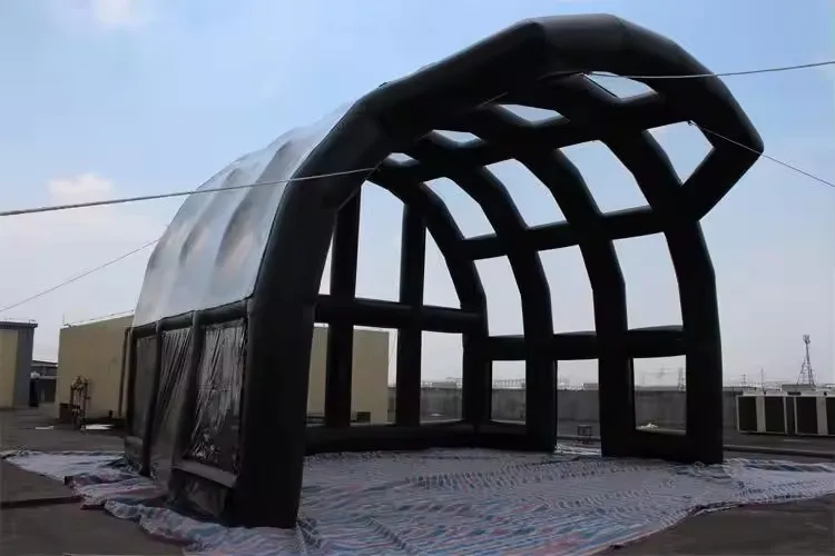 airtight outdoor portable transparent inflatable stage cover, commercial inflatable stage tent