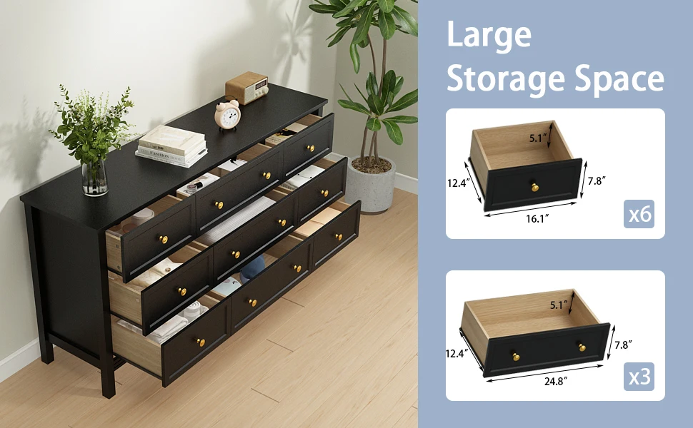 9 drawer dresser