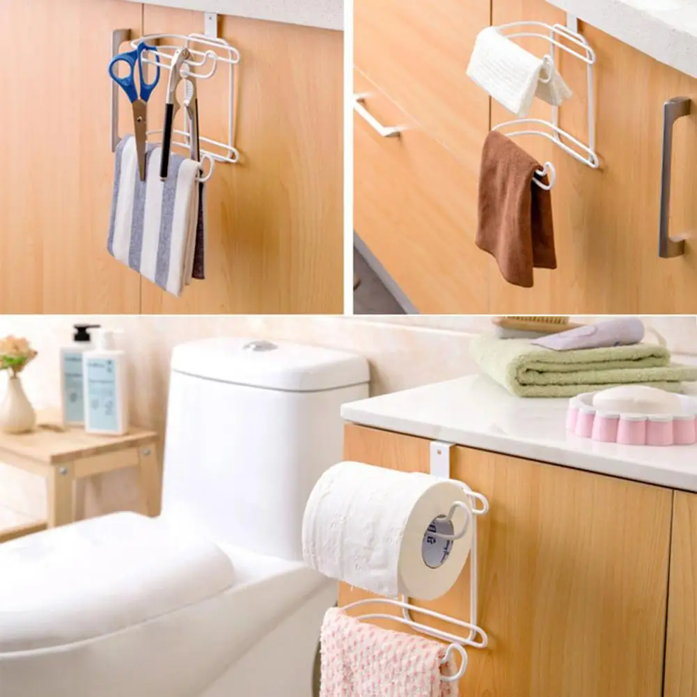 Tissue Holder Double-layer Toilet Paper Holder with Strong Load-bearing Capacity Rust-resistant Tissue Rack for Bathroom Kitchen