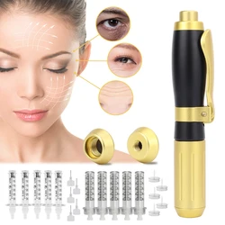 2 IN 1Hyaluronic Acid Pen High Pressure Hyaluron Pen Anti Wrinkle Face Beauty Lip Injection High Density Metal Hyaluron Gun