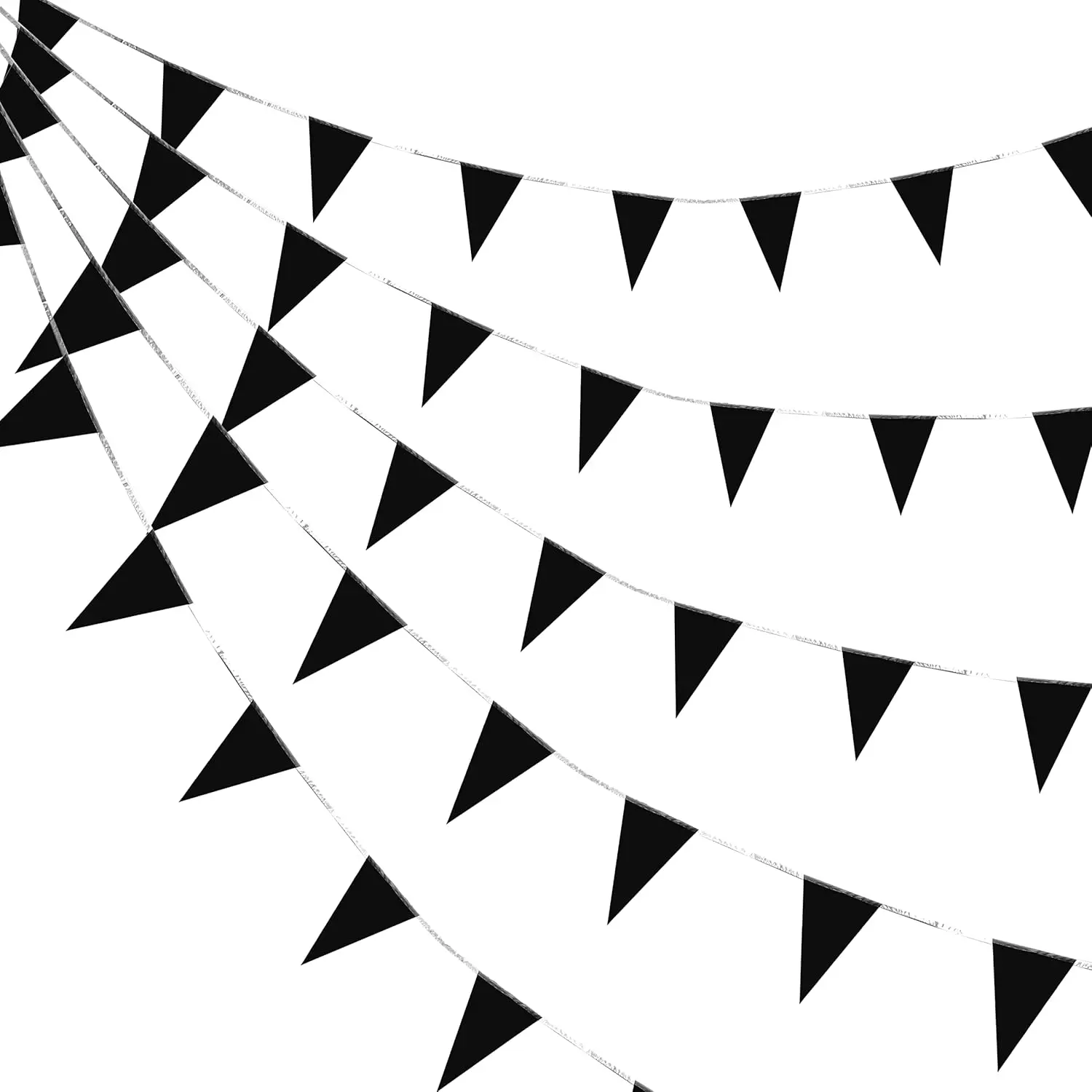 Elegant Navy Blue Bunting Garland - 10m/33Ft Pennant Banner for Celebrations and Events