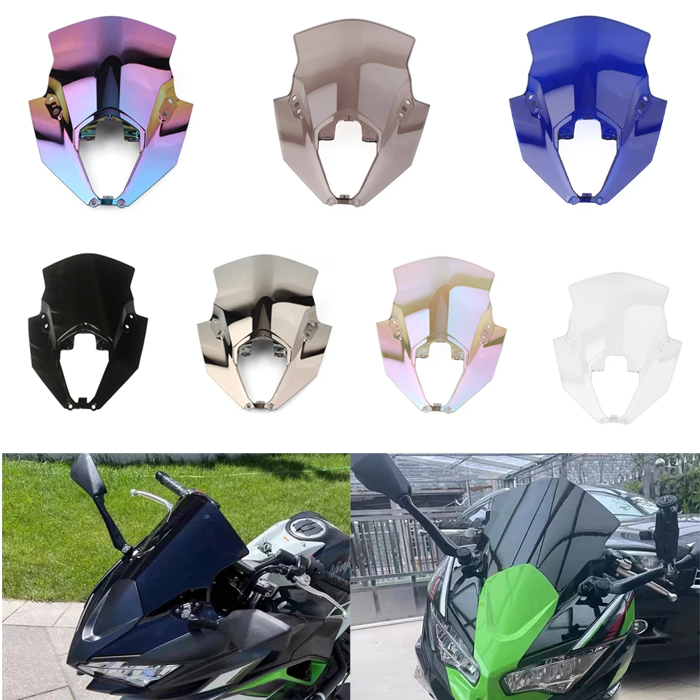 

Motorcycle Double Bubble Windshield Deflector Protector Wind Screen For Kawasaki Ninja 650 EX650 ER-6F ER6F 2020 2021 2022 2023