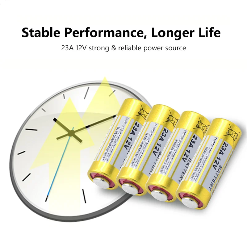 23A 12V 24pcs 50mAh Primary Dry Alkaline Battery 23AE 21/23 V23GA MS21