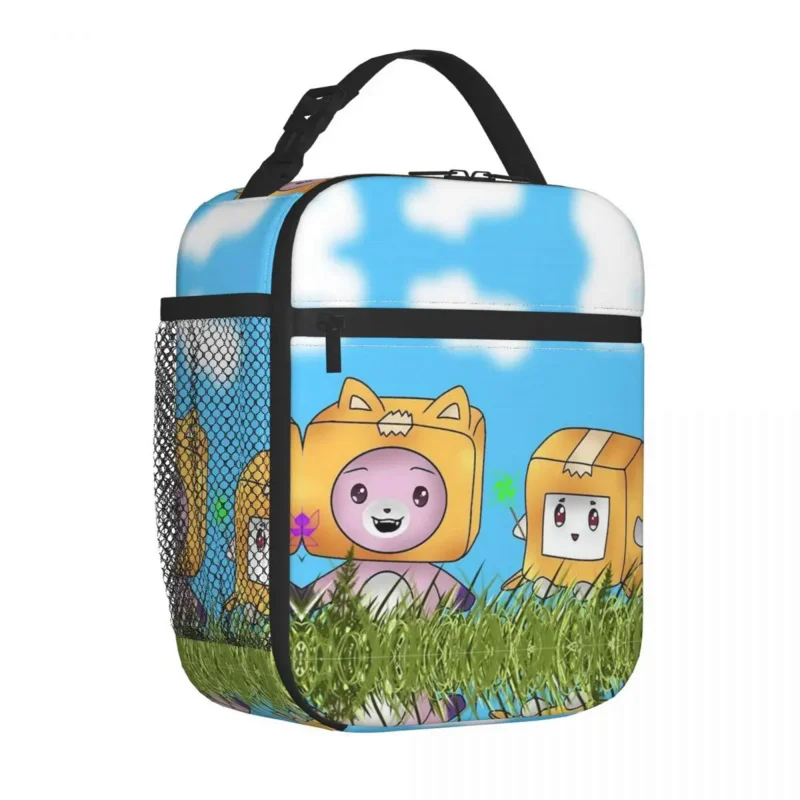 

Lankybox Foxy Boxy Insulated Lunch Bag Large Cute Cartoon Reusable Cooler Bag Lunch Box Tote Work Travel Men Women