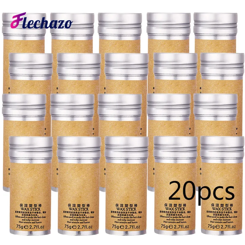Hair Wax Stick For Taming Flyaways 20Pcs Slicked Back Ponytail Hair Pomade Edge Control Baby Hairs Frizzy Wax Stick