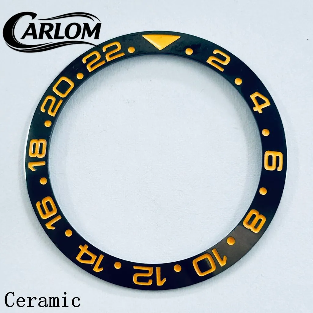 Multicolor GMT Aluminum/Ceramic Sloping Bezel Insert for 40mm Watch Case - Premium Watch Accessory
