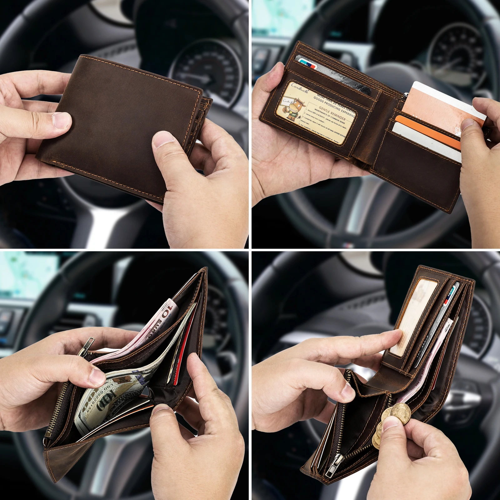 Classic men's casual fashion wallet luxury designer leather wallet men _ -  AliExpress Mobile