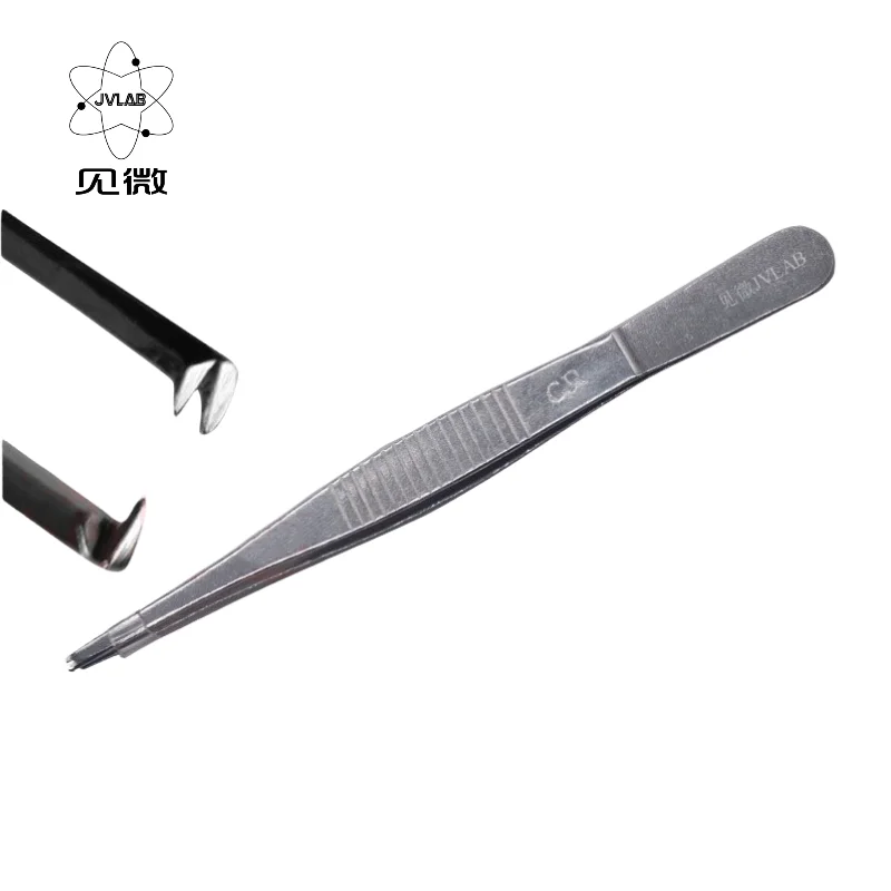Tissue Holding Forceps 12.5 cm Surgical Home Tissue Tweezers 125mm Heat Resistant Medical Dressing Forceps Width 10mm Hook 1*2