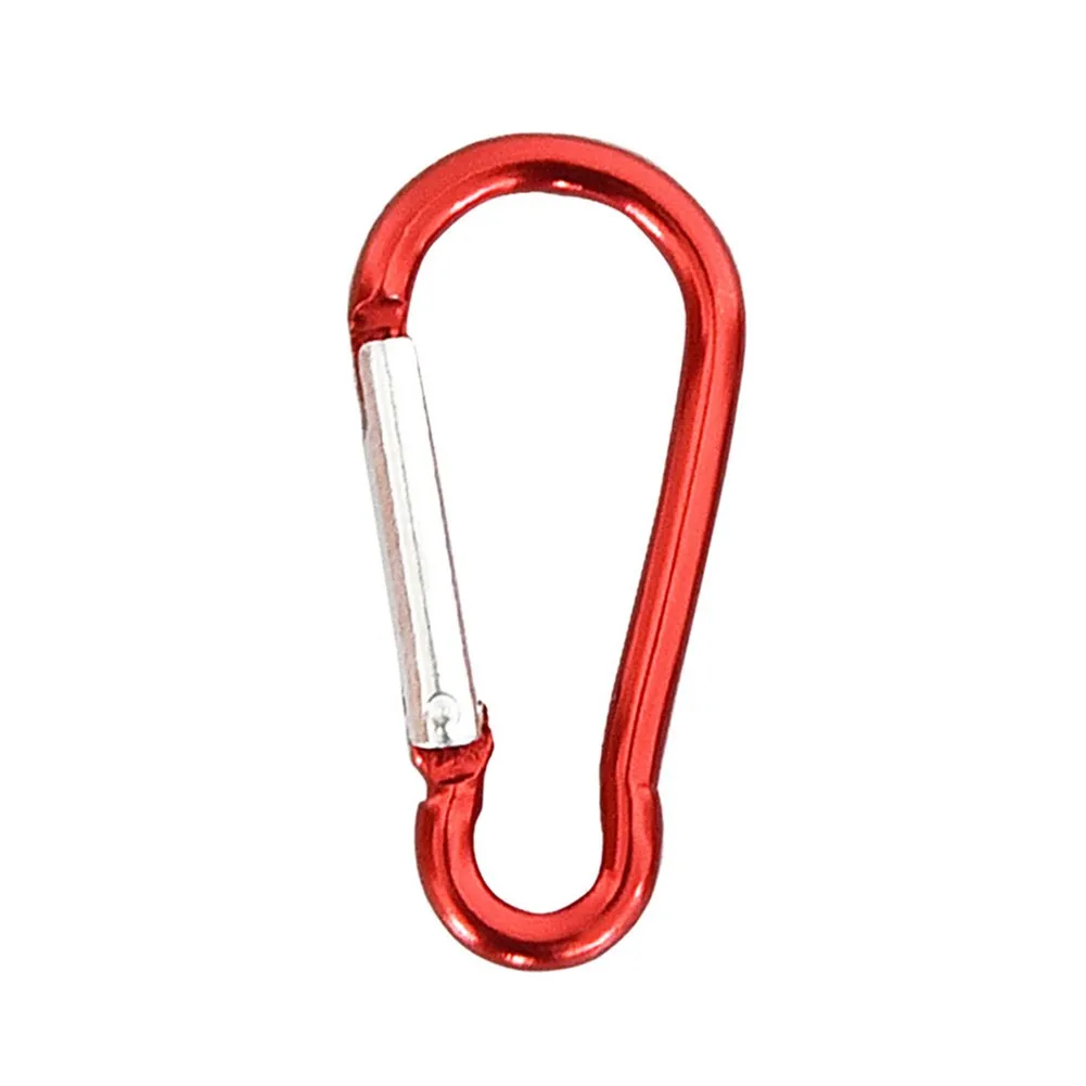 

10 Pcs D Shape Carabiner Clip 47mm Clasp Spring Hook Multi-purpose Keyring Buckle Tent Hook Outdoor Climbing Accessories